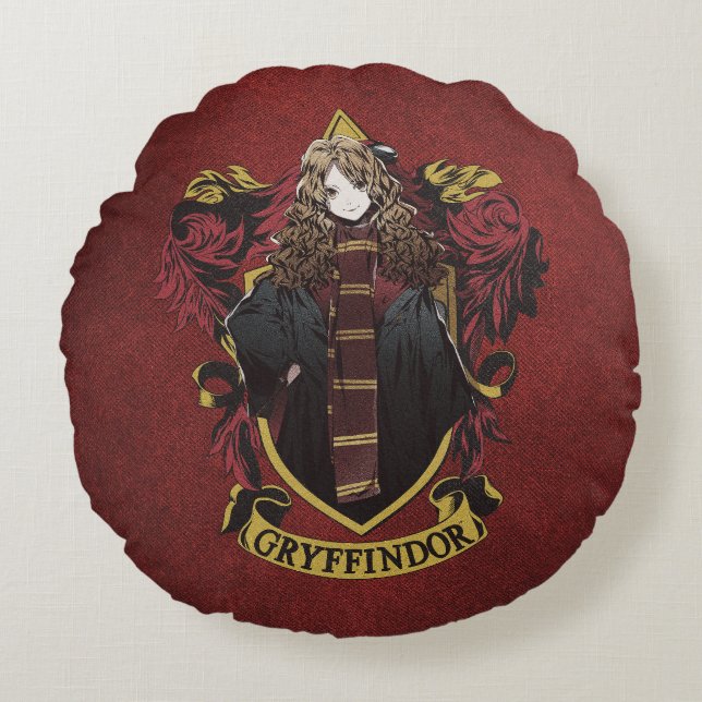 Cojín Redondo HARRY POTTER™ | Anime Hermione House Escudo (Anverso)