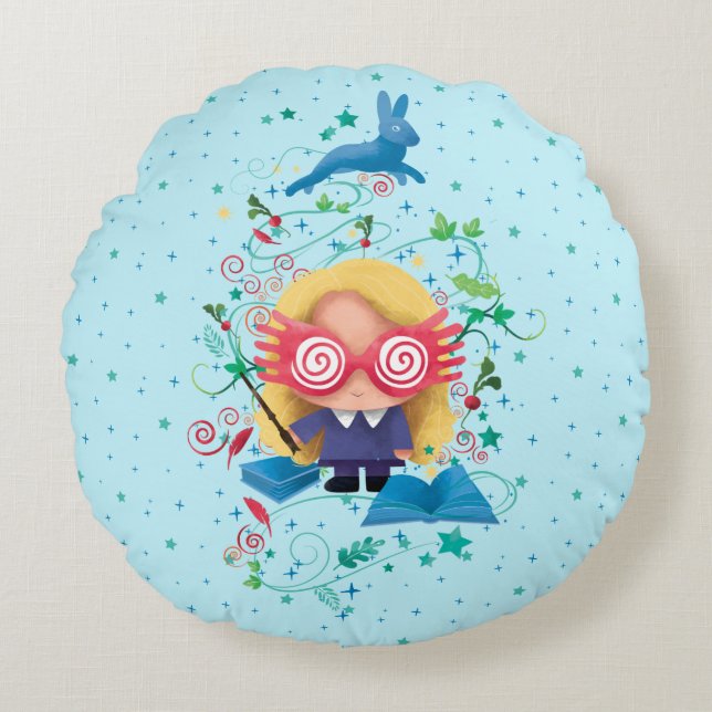 Cojín Redondo Harry Potter | Gráfico Luna Lovegood (Anverso)