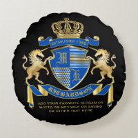 Haz tu propio emblema azul del escudo de armas de