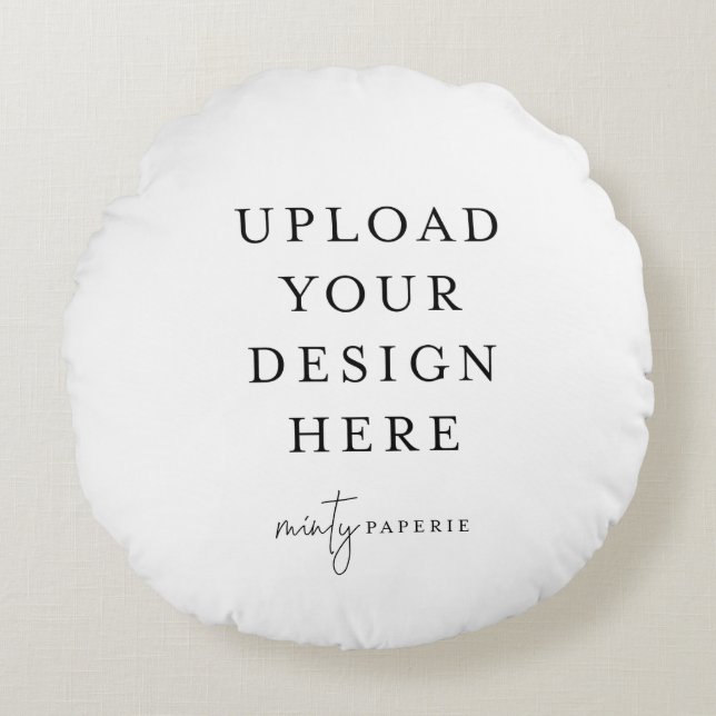 Cojín Redondo Hazlo tú mismo 16" (Anverso)