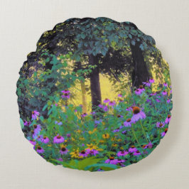 Cojín Redondo Hazy Morning Sunrise en My Rubio Garden