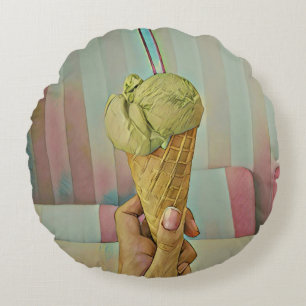 Cojín Redondo Helado de chocolate