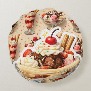 Cojín Redondo Helado sundae premium