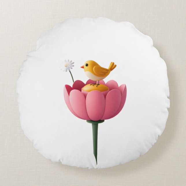 Cojín Redondo Hello summer  (Anverso)