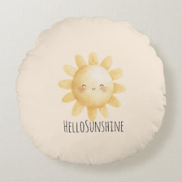 Cojín Redondo Hello Sunshine Happy Sun  