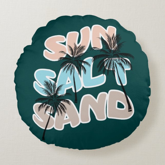 Cojín Redondo Hellow Summer Graphic (Anverso)