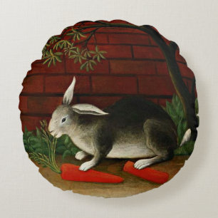 Cojín Redondo Henri Rousseau - Conejo.