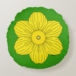 Cojín Redondo Heraldic Daffodil
