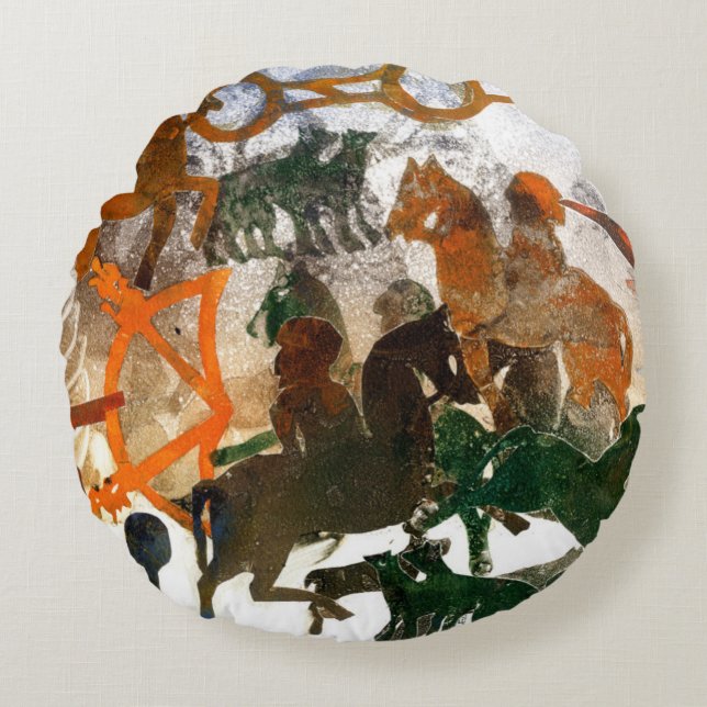 Cojín Redondo Herencia picta (Anverso)