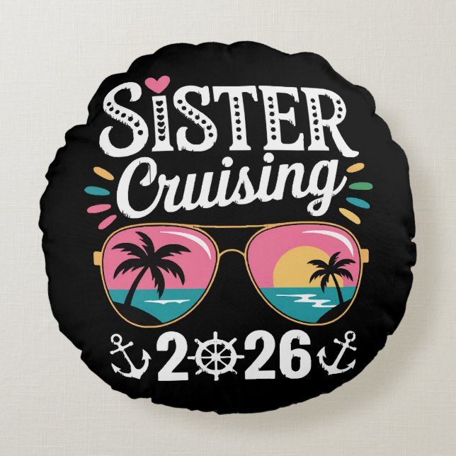 Cojín Redondo Hermana Crucero 2026 (Anverso)