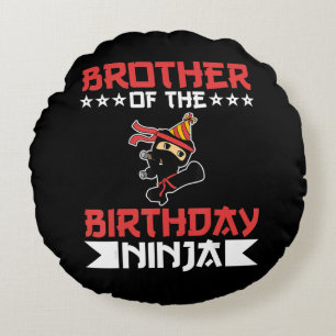 Cojín Redondo Hermano De Cumpleaños Ninja Fight Taekwondo Gift