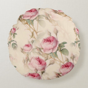 Cojín Redondo Hermosa Floral Vintage