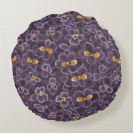 Cojín Redondo Hermosas Violetas