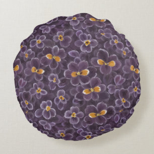Cojín Redondo Hermosas Violetas