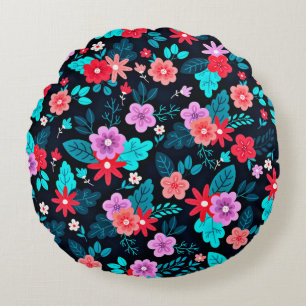 Cojín Redondo Hermoso Ditsy Floral Background-56676