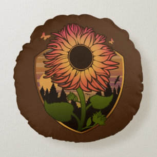 Cojín Redondo Hermoso girasol