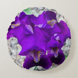 Cojín Redondo Hermoso iris morado