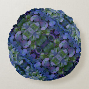 Cojín Redondo Hidrangea violeta púrpura