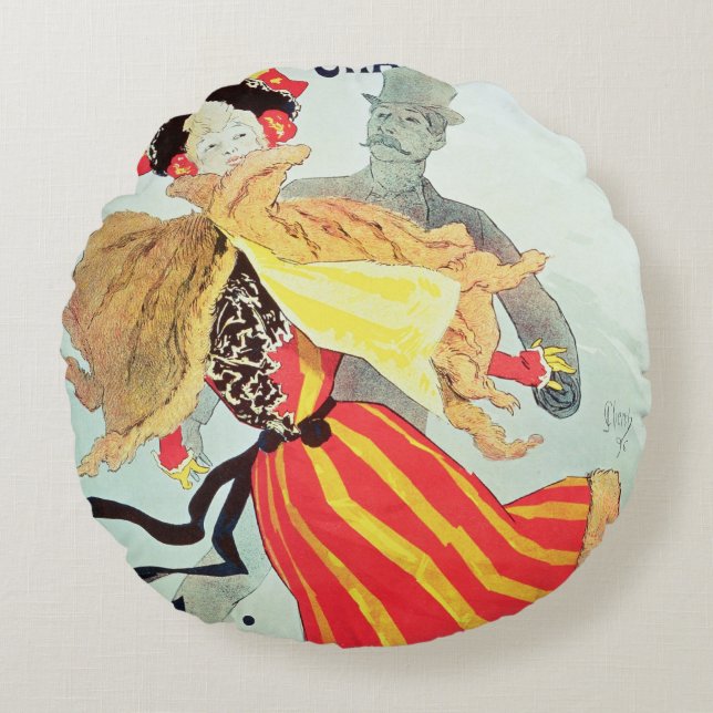 Cojín Redondo Hiele a los campeones Elysees, París, 1893 de (Anverso)