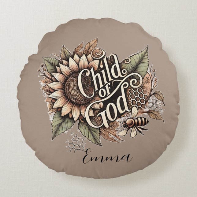 Cojín Redondo Hijo de Dios (Anverso)