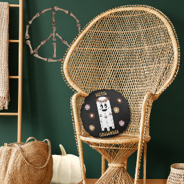 Cojín Redondo Hippie Halloween Ghost Round Pillow