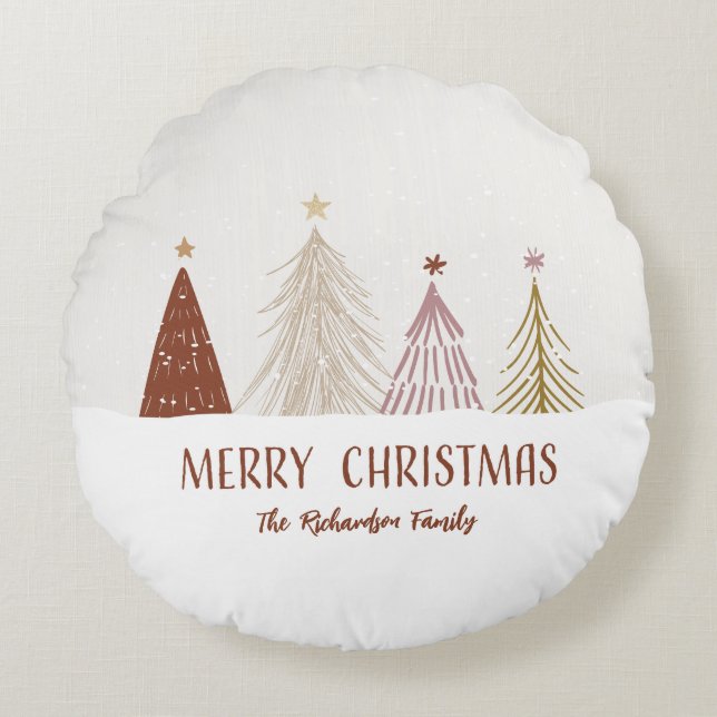 Cojín Redondo Hogar Personalizado de ferias navideñas (Anverso)