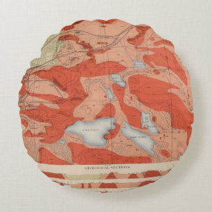 Cojín Redondo Hoja detallada XXVIII de la geología