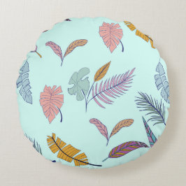 Cojín Redondo Hojas