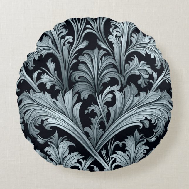 Cojín Redondo Hojas de Acanthus (Anverso)