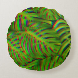 Cojín Redondo Hojas de arco iris