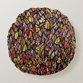 Cojín Redondo Hojas de Otoño