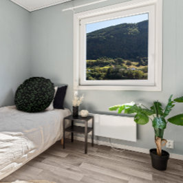 Cojín Redondo Hojas de patrón negro verde