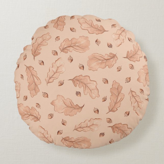 Cojín Redondo Hojas otoñales (Anverso)