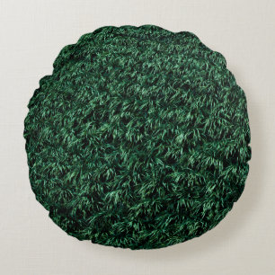 Cojín Redondo Hojas verdes