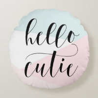Hola Cutie Modern Caligrafía Rubor Geométrica