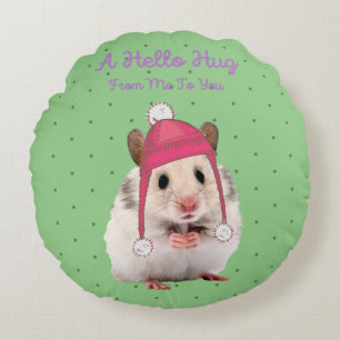 Cojín Redondo Hola Hug Hamster