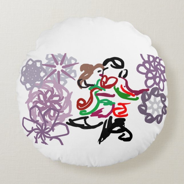 Cojín Redondo Holiday Kiss  (Anverso)