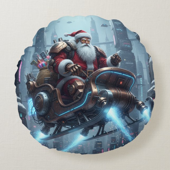 Cojín Redondo Holiday Throw Pillow (Anverso)