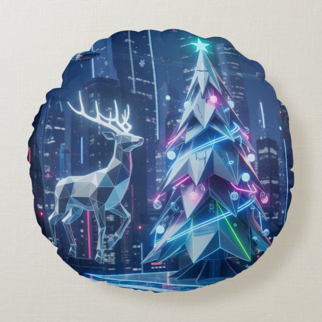 Cojín Redondo Holiday Throw Pillow (Anverso)