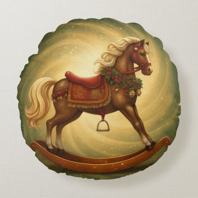 Cojín Redondo Holiday Throw Pillow (Anverso)