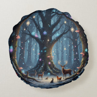 Cojín Redondo Holiday Throw Pillow