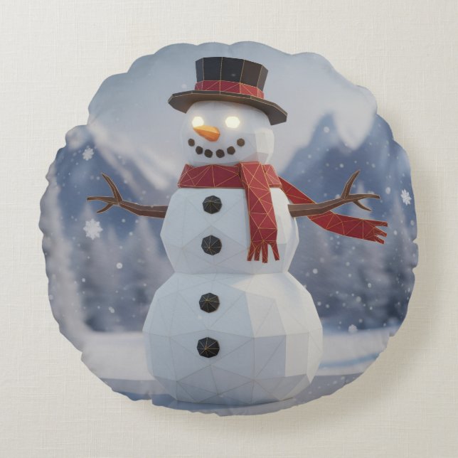 Cojín Redondo Holiday Throw Pillow (Anverso)