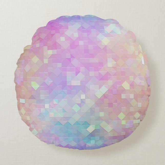 Cojín Redondo holosparkle mosaico : (Anverso)