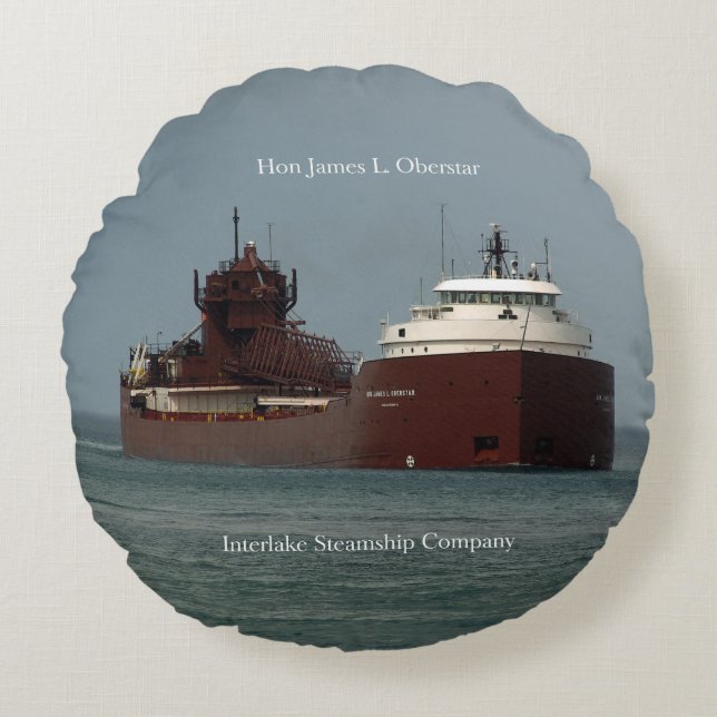 Cojín Redondo Hon James. L. Oberstar (Anverso)