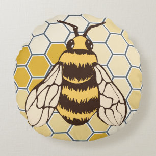 Cojín Redondo Honeycomb Bumblebee