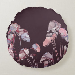 Cojín Redondo Hongos de tinta morada