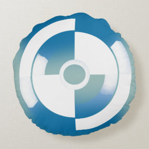 Cojín Redondo Hoodie de mujer personalizable con circular abstra