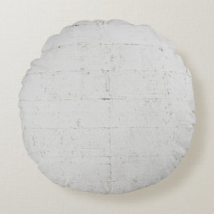 Cojín Redondo Hormigón de hormigón pintado de blanco