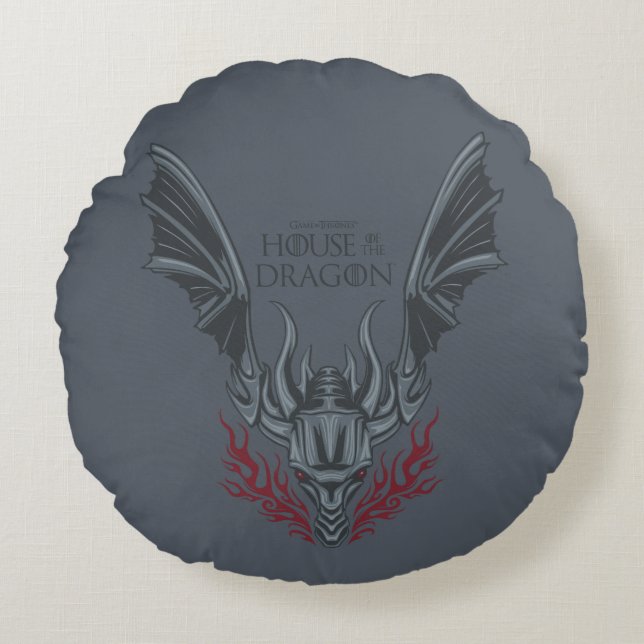 Cojín Redondo HOUSE OF THE DRAGON | Fire-Breathing Dragon Head (Anverso)