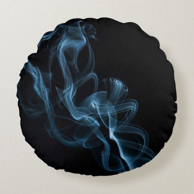 Cojín Redondo Humo azul (Anverso)